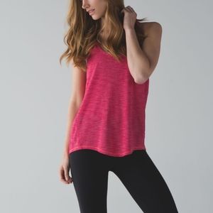 Lululemon Salute the Sun Tank Heathered Bloom Juice Pink Size 4